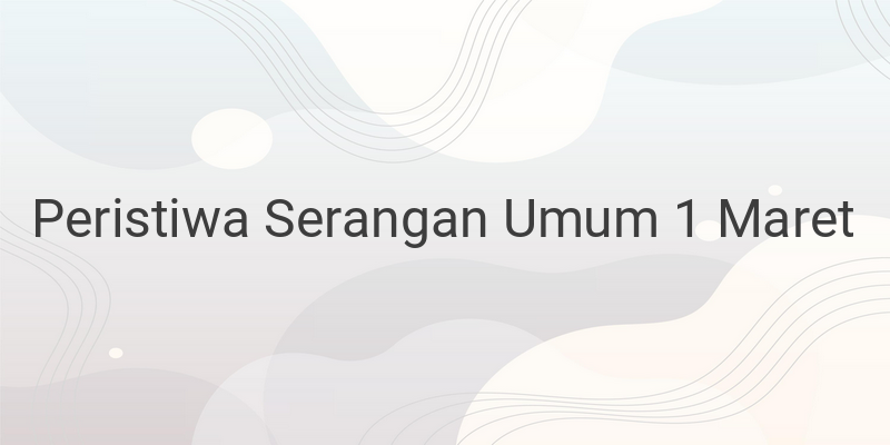 Link Download Twibbon Peristiwa Serangan Umum 1 Maret pada 1 Maret