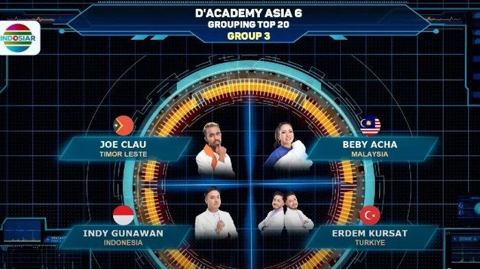 Daftar Peserta dan Tantangan Grup 3 D Academy Asia 6 Babak Top 20